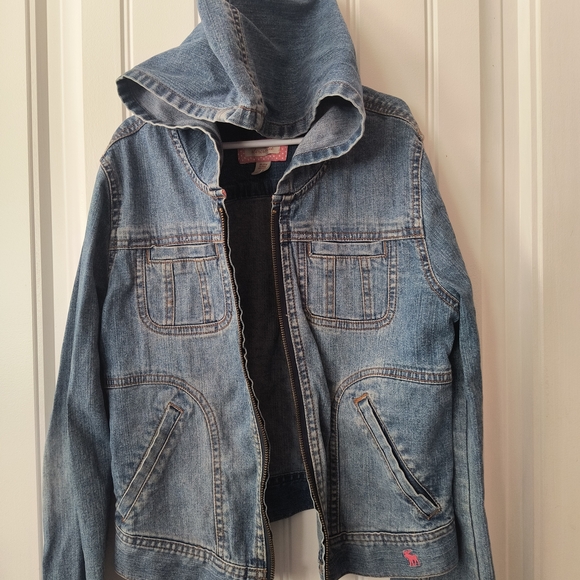 Abercrombie & Fitch Other - Abercrombie & Fitch Blue Denim Jacket with Hood